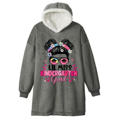 Lil Miss Kindergarten Grad Graduation Last Day Kindergarten Hooded Wearable Blanket