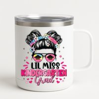 Lil Miss Kindergarten Grad Graduation Last Day Kindergarten 12 oz Stainless Steel Tumbler Cup