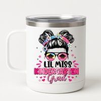 Lil Miss Kindergarten Grad Graduation Last Day Kindergarten 12 oz Stainless Steel Tumbler Cup