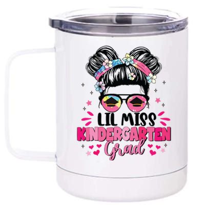 Lil Miss Kindergarten Grad Graduation Last Day Kindergarten 12 oz Stainless Steel Tumbler Cup