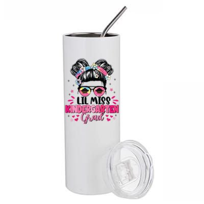 Lil Miss Kindergarten Grad Graduation Last Day Kindergarten Stainless Steel Tumbler