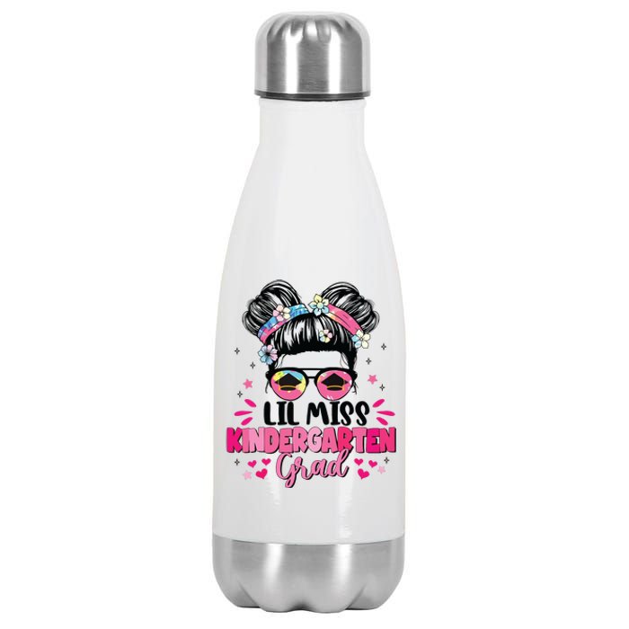 Lil Miss Kindergarten Grad Graduation Last Day Kindergarten Stainless Steel Insulated Water Bottle