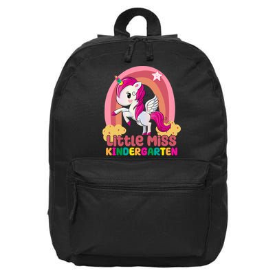 Little Miss Kindergarten Rainbow Unicorn 16 in Basic Backpack