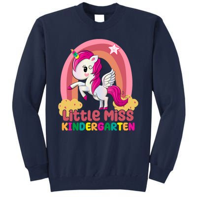 Little Miss Kindergarten Rainbow Unicorn Tall Sweatshirt