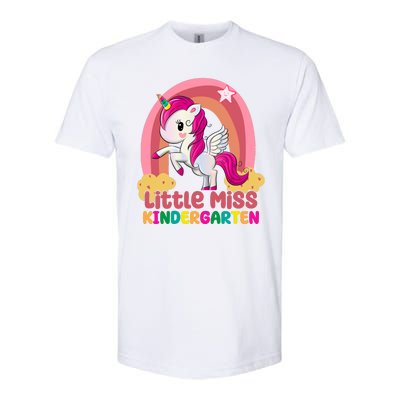 Little Miss Kindergarten Rainbow Unicorn Softstyle® CVC T-Shirt