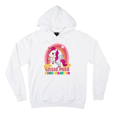 Little Miss Kindergarten Rainbow Unicorn Hoodie