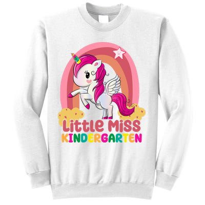 Little Miss Kindergarten Rainbow Unicorn Sweatshirt
