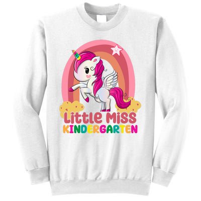 Little Miss Kindergarten Rainbow Unicorn Sweatshirt