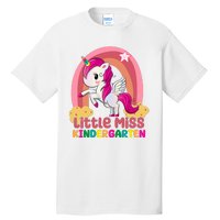 Little Miss Kindergarten Rainbow Unicorn Tall T-Shirt