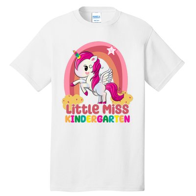 Little Miss Kindergarten Rainbow Unicorn Tall T-Shirt