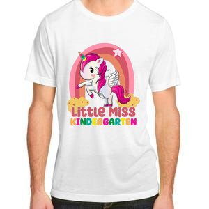 Little Miss Kindergarten Rainbow Unicorn Adult ChromaSoft Performance T-Shirt