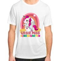 Little Miss Kindergarten Rainbow Unicorn Adult ChromaSoft Performance T-Shirt