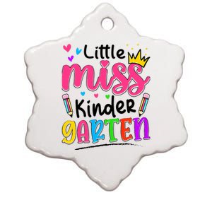 Little Miss Kindergarten Back To School Kindergarten Girl Ceramic Star Ornament