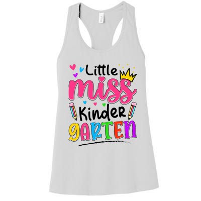 Little Miss Kindergarten Back To School Kindergarten Girl Women's Racerback Tank