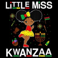 Little Miss Kwanzaa Outfits For Black Girl Drawstring Bag
