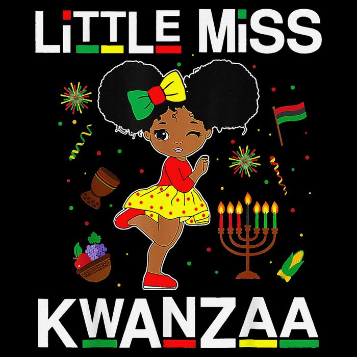 Little Miss Kwanzaa Outfits For Black Girl Drawstring Bag