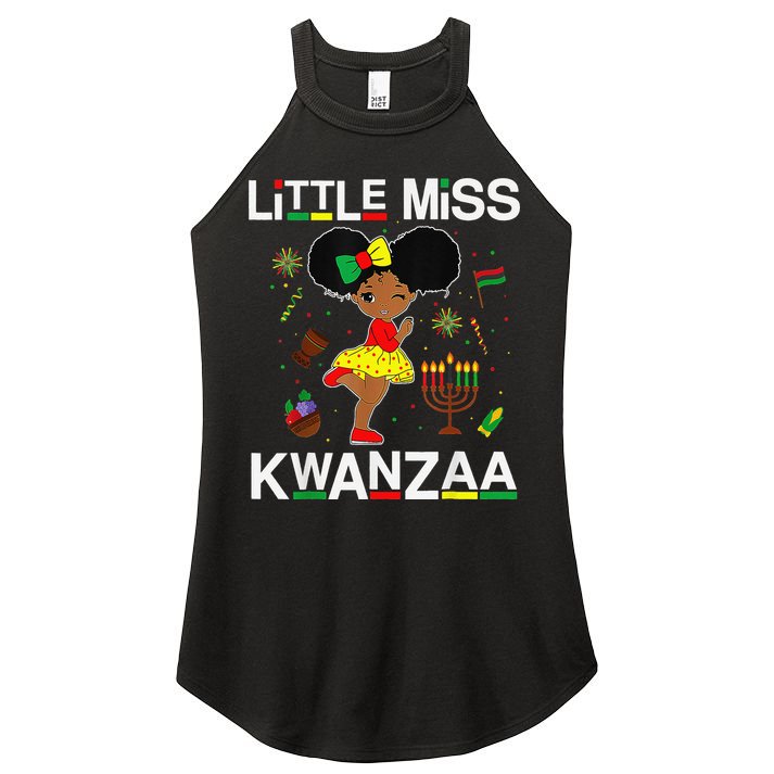 Little Miss Kwanzaa Outfits For Black Girl Women's Perfect Tri Rocker Tank