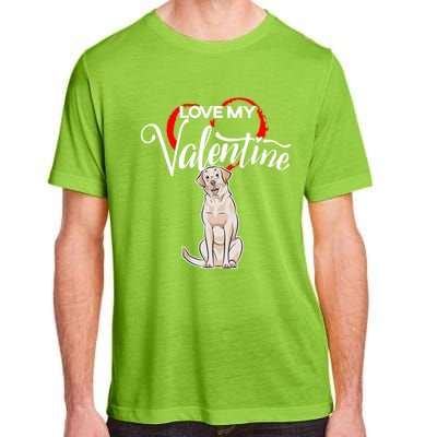 Love My Labrador Retriever Dog Valentine's Day Gift Adult ChromaSoft Performance T-Shirt