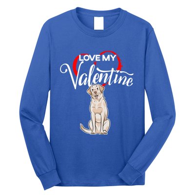 Love My Labrador Retriever Dog Valentine's Day Gift Long Sleeve Shirt