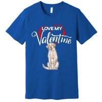 Love My Labrador Retriever Dog Valentine's Day Gift Premium T-Shirt