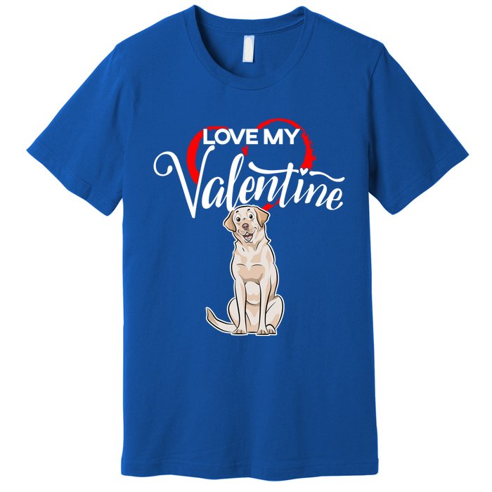 Love My Labrador Retriever Dog Valentine's Day Gift Premium T-Shirt