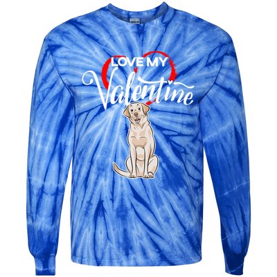 Love My Labrador Retriever Dog Valentine's Day Gift Tie-Dye Long Sleeve Shirt