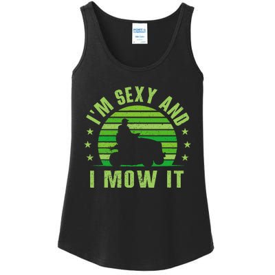 Lawn Mowing Landscaping Im Sexy And I Mow It Ladies Essential Tank