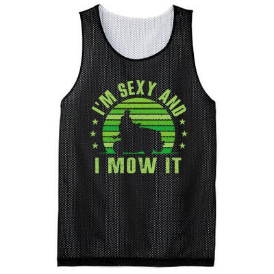 Lawn Mowing Landscaping Im Sexy And I Mow It Mesh Reversible Basketball Jersey Tank