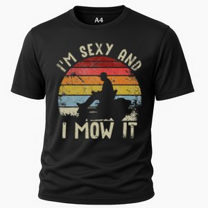 Lawn Mowing Landscaping Im Sexy And I Mow It Cooling Performance Crew T-Shirt