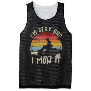 Lawn Mowing Landscaping Im Sexy And I Mow It Mesh Reversible Basketball Jersey Tank