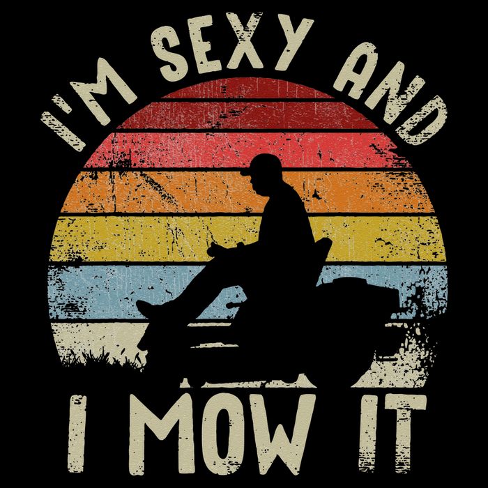 Lawn Mowing Landscaping Im Sexy And I Mow It Cropped Pullover Crew