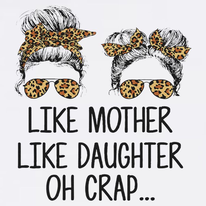 Like Mother Like Daughter Messy Bun Mom Happy Mothers Day Cooling Performance Crew T-Shirt