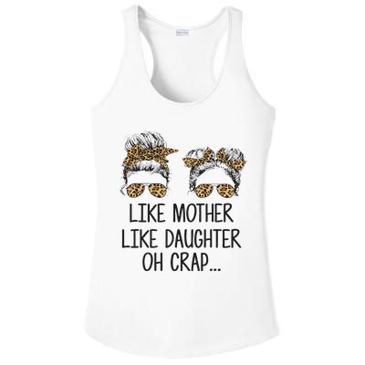 Like Mother Like Daughter Messy Bun Mom Happy Mothers Day Ladies PosiCharge Competitor Racerback Tank