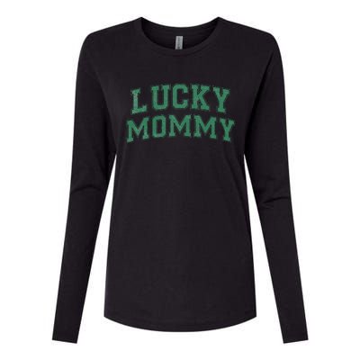 Lucky Mommy Life St Patricks Day Shamrock Family Womens Funny Womens Cotton Relaxed Long Sleeve T-Shirt