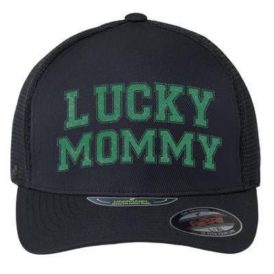 Lucky Mommy Life St Patricks Day Shamrock Family Womens Funny Flexfit Unipanel Trucker Cap