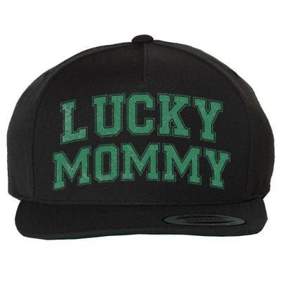 Lucky Mommy Life St Patricks Day Shamrock Family Womens Funny Wool Snapback Cap