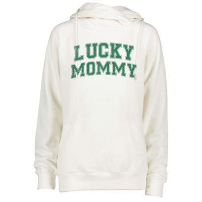 Lucky Mommy Life St Patricks Day Shamrock Family Womens Funny Womens Funnel Neck Pullover Hood