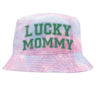 Lucky Mommy Life St Patricks Day Shamrock Family Womens Funny Tie-Dyed Bucket Hat