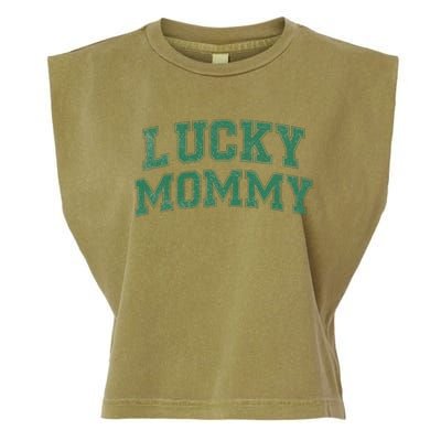 Lucky Mommy Life St Patricks Day Shamrock Family Womens Funny Garment-Dyed Women's Muscle Tee