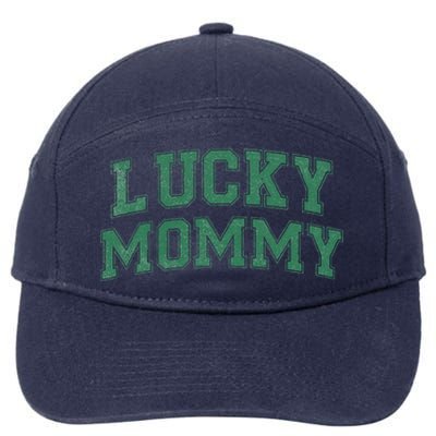 Lucky Mommy Life St Patricks Day Shamrock Family Womens Funny 7-Panel Snapback Hat