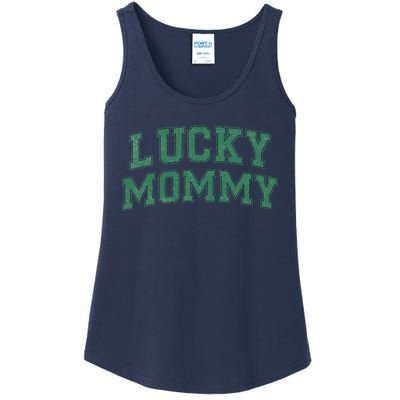 Lucky Mommy Life St Patricks Day Shamrock Family Womens Funny Ladies Essential Tank