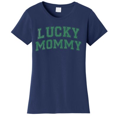 Lucky Mommy Life St Patricks Day Shamrock Family Womens Funny Women's T-Shirt