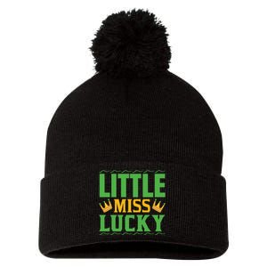 Little Miss Lucky Pom Pom 12in Knit Beanie