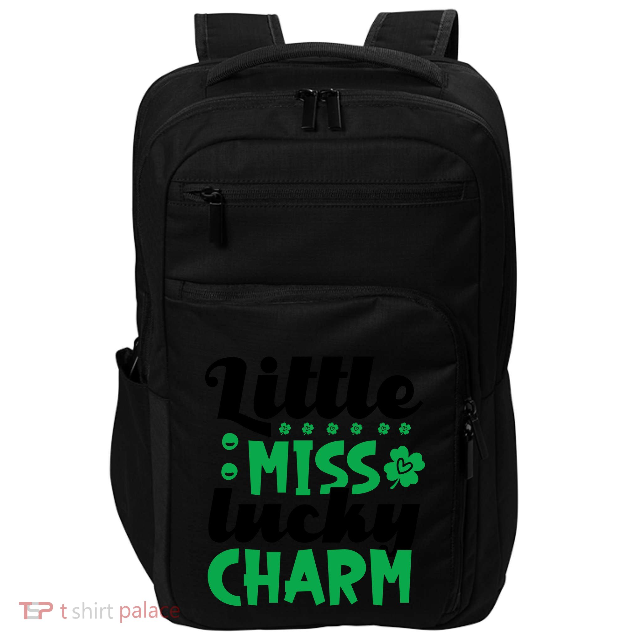 Little Miss Lucky Charm St Patrick's Day Impact Tech Backpack