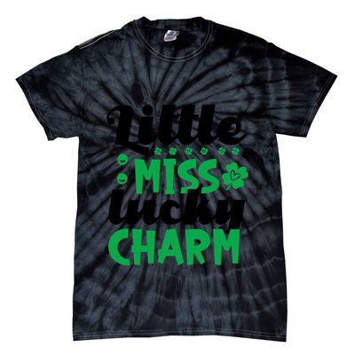 Little Miss Lucky Charm St Patrick's Day Tie-Dye T-Shirt