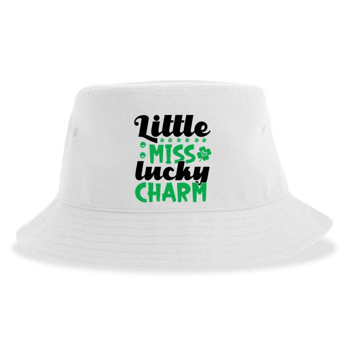 Little Miss Lucky Charm St Patrick's Day Sustainable Bucket Hat