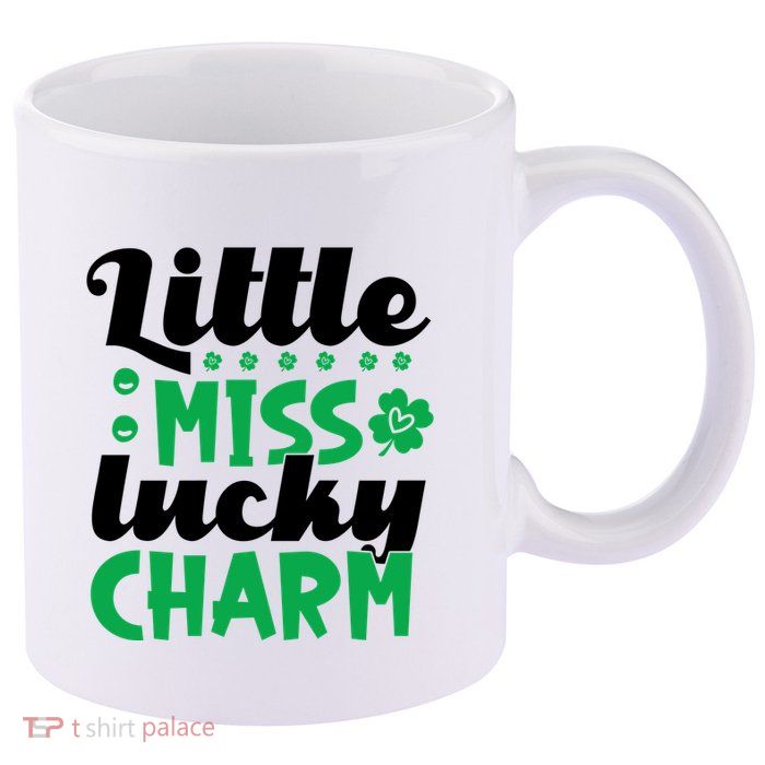 Little Miss Lucky Charm St Patrick's Day 11oz C Handle Ceramic Mug