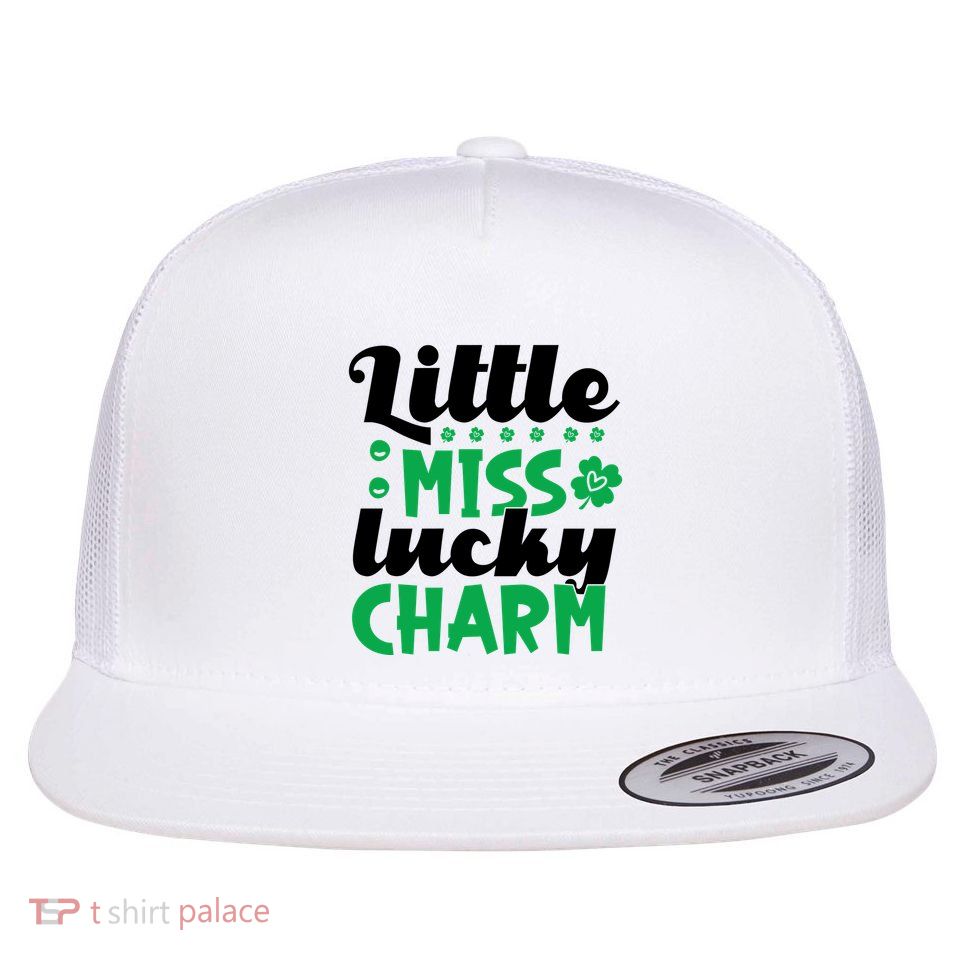 Little Miss Lucky Charm St Patrick's Day Flatbill Hat