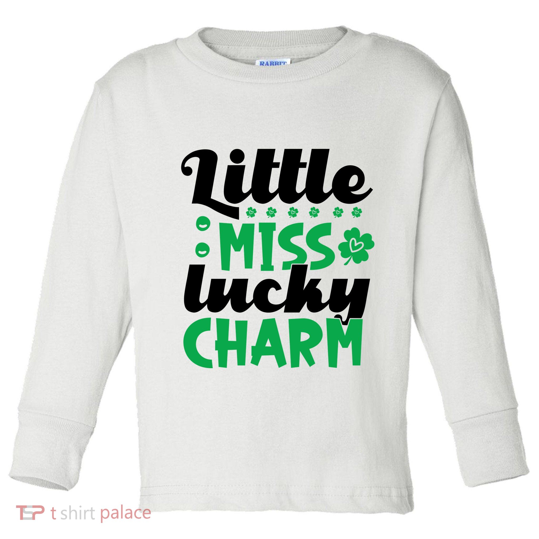 Little Miss Lucky Charm St Patrick's Day Toddler Long Sleeve Shirt