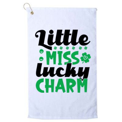 Little Miss Lucky Charm St Patrick's Day Platinum Collection Golf Towel